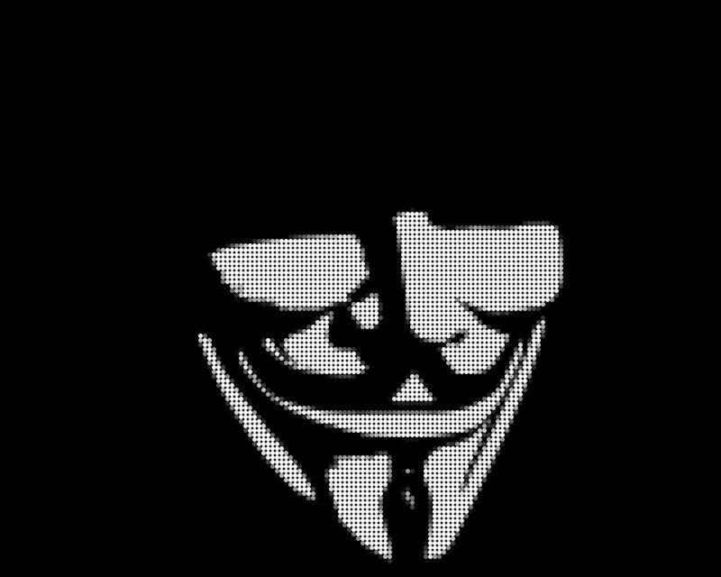 Anonymous Mask Logo — Black