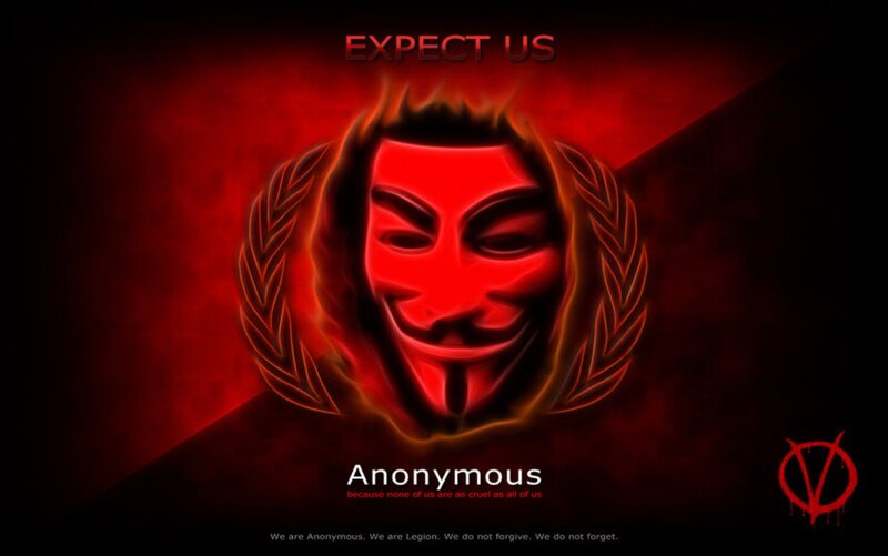 Anonymous Mask Logo — Red