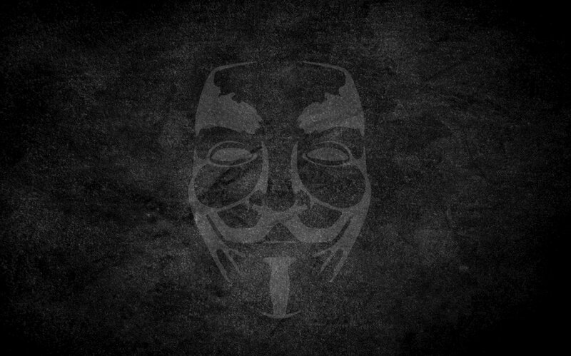 anonymous mask on dark background