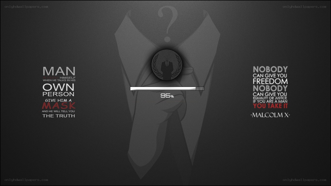 Anonymous mask quote wallpaper