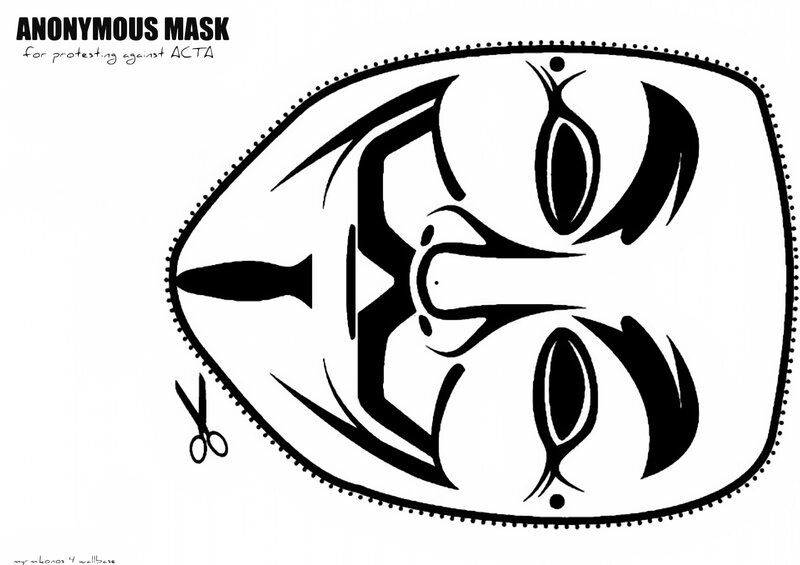 Anonymous mask template