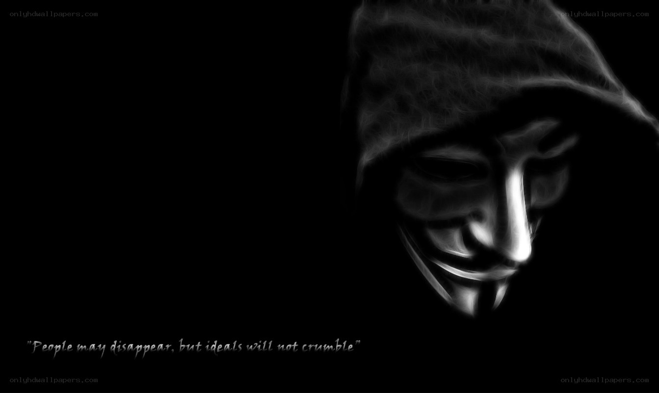 Anonymous mask with quote