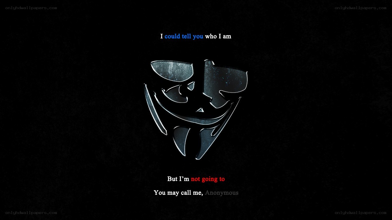Anonymous mask with quote