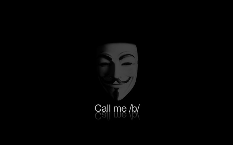 anonymous mask with text