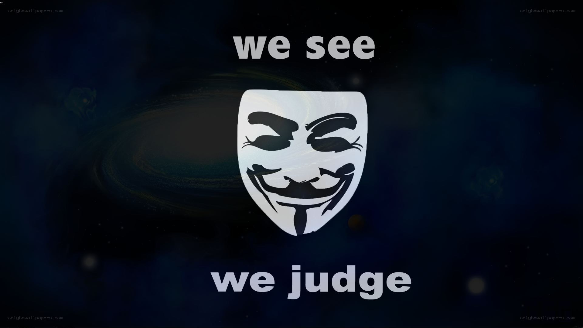 anonymous mask with text