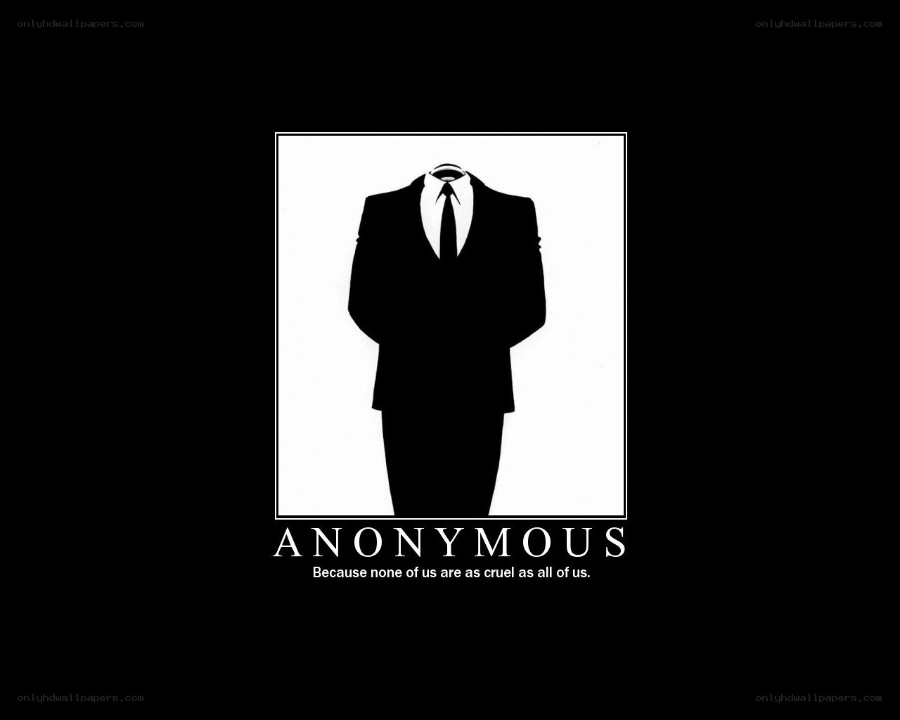 Anonymous meme with quote