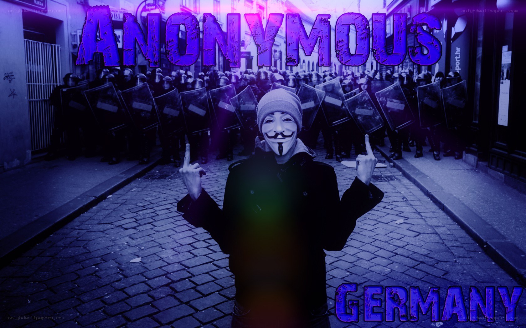Anonymous protest in Germany