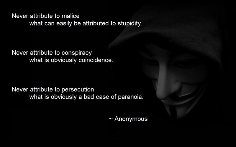 Anonymous quote on paranoia