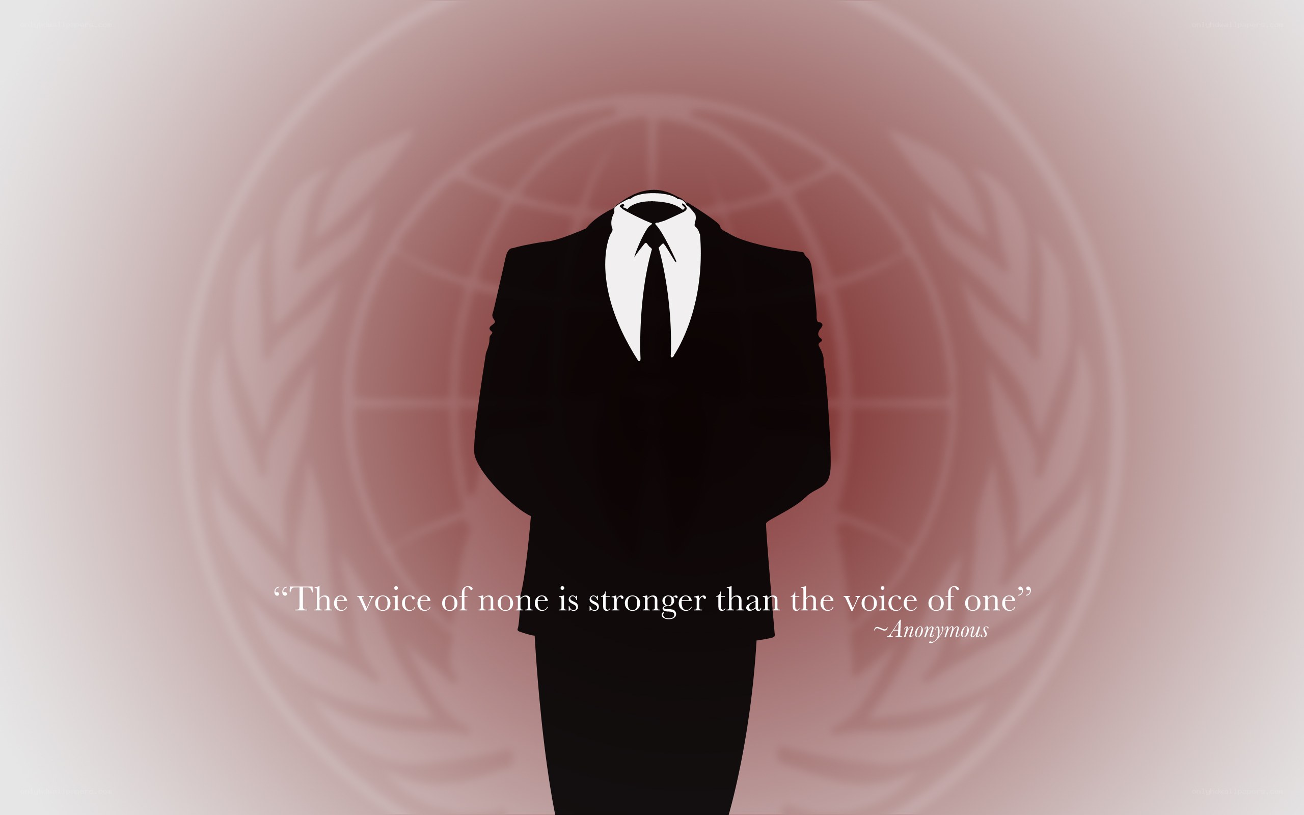 Anonymous quote with suit silhouette