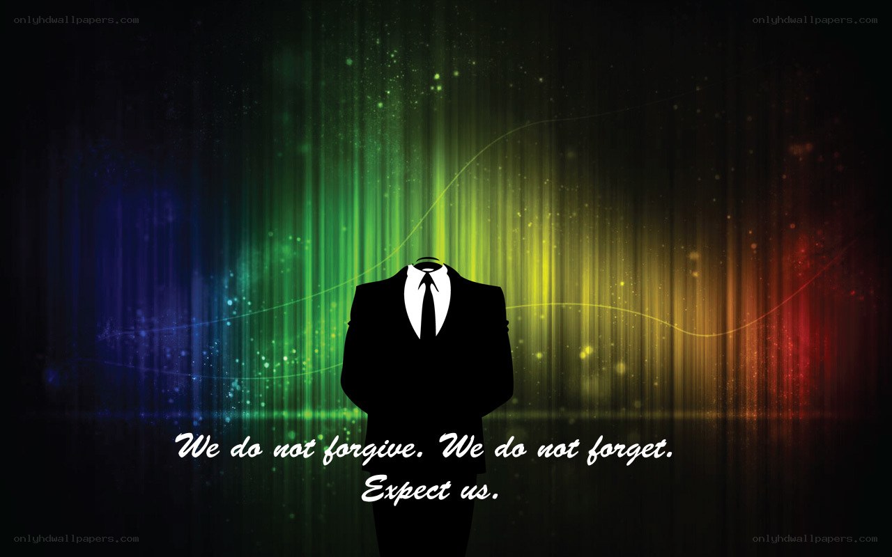 Anonymous silhouette with quote