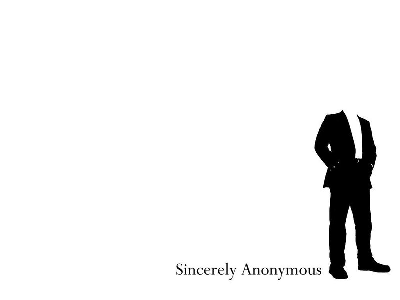 Anonymous silhouette with text