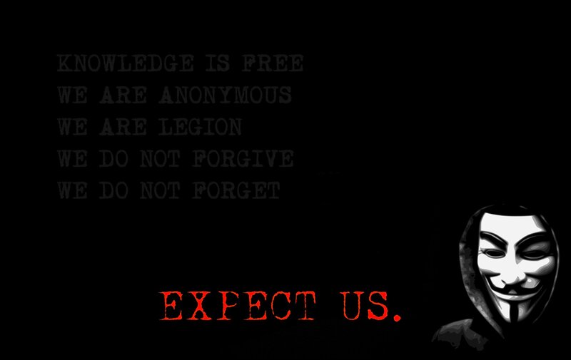 Anonymous slogan wallpaper