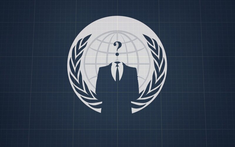 Anonymous symbol with globe