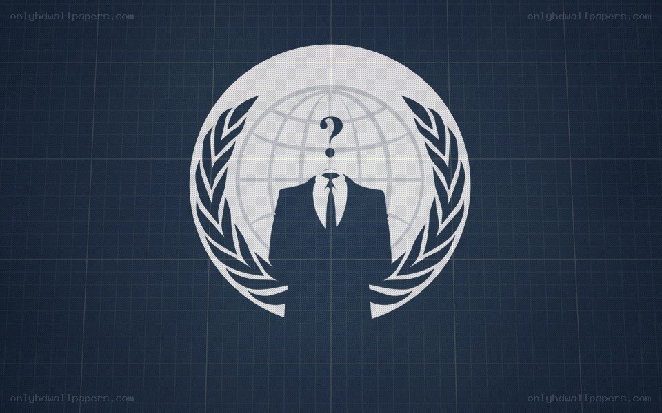 Anonymous symbol with globe