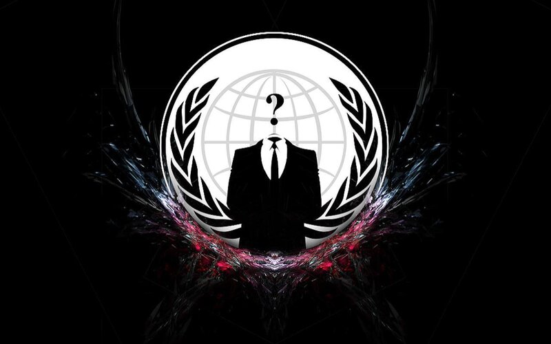 Anonymous symbol with globe