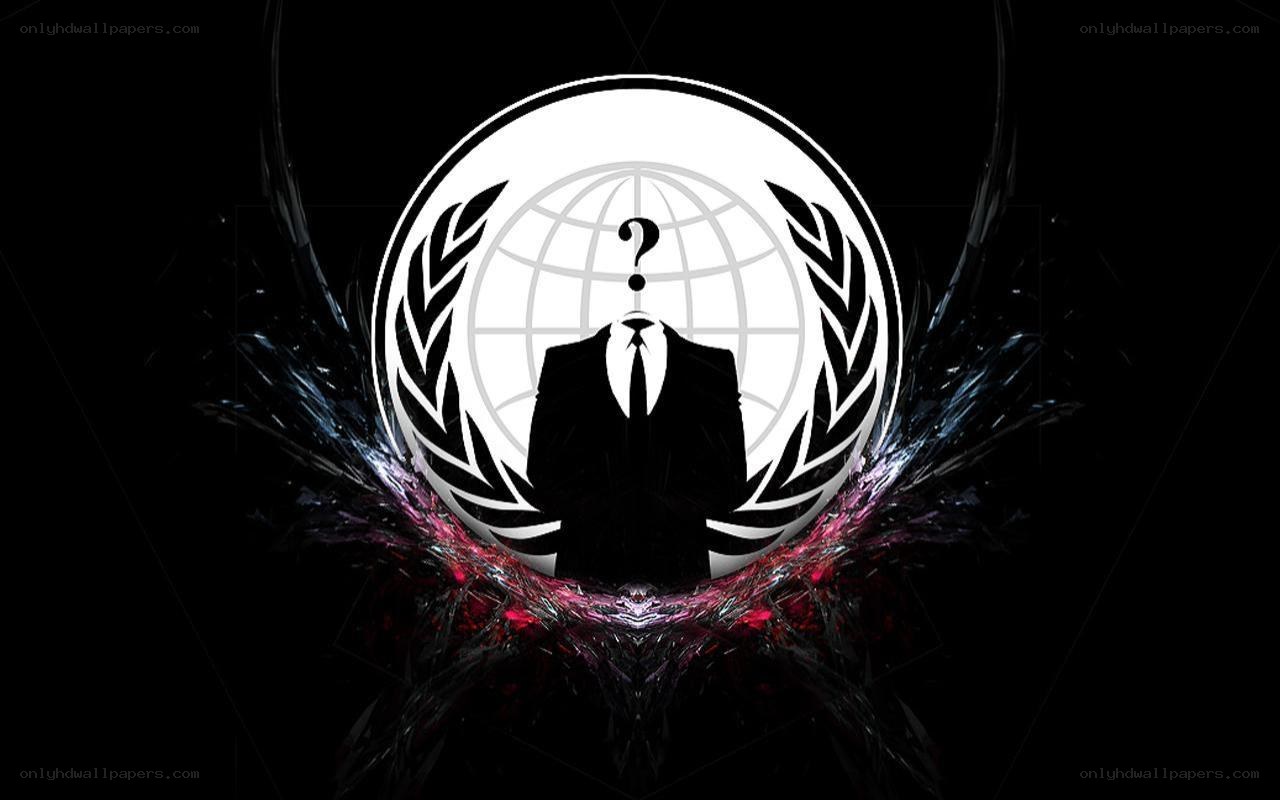 Anonymous symbol with globe