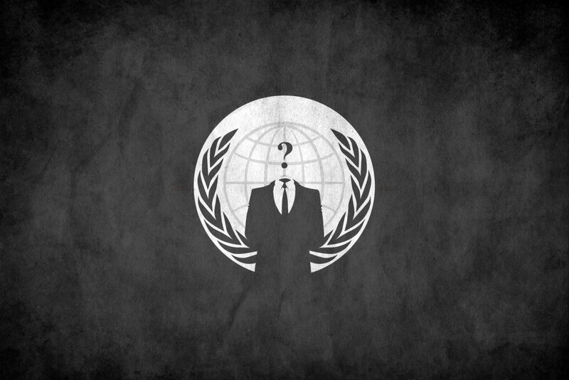 Anonymous symbol with globe