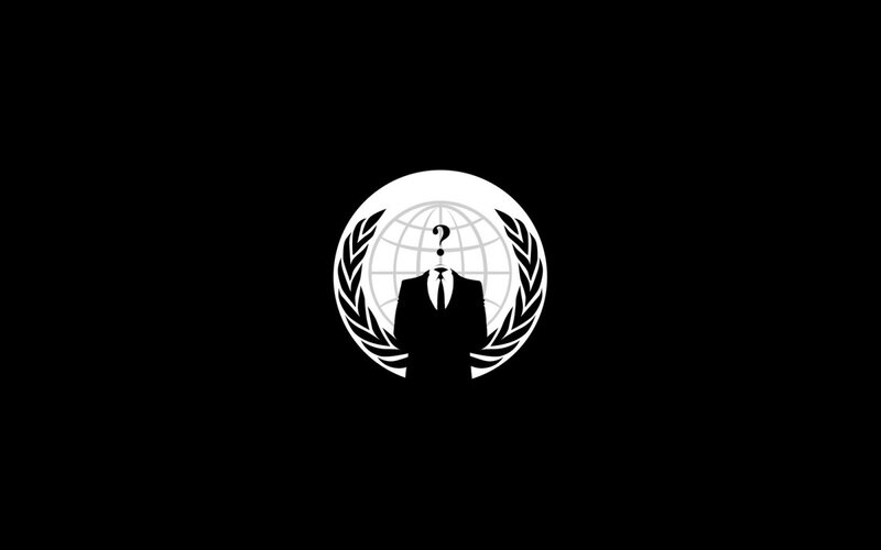 Anonymous symbol with globe
