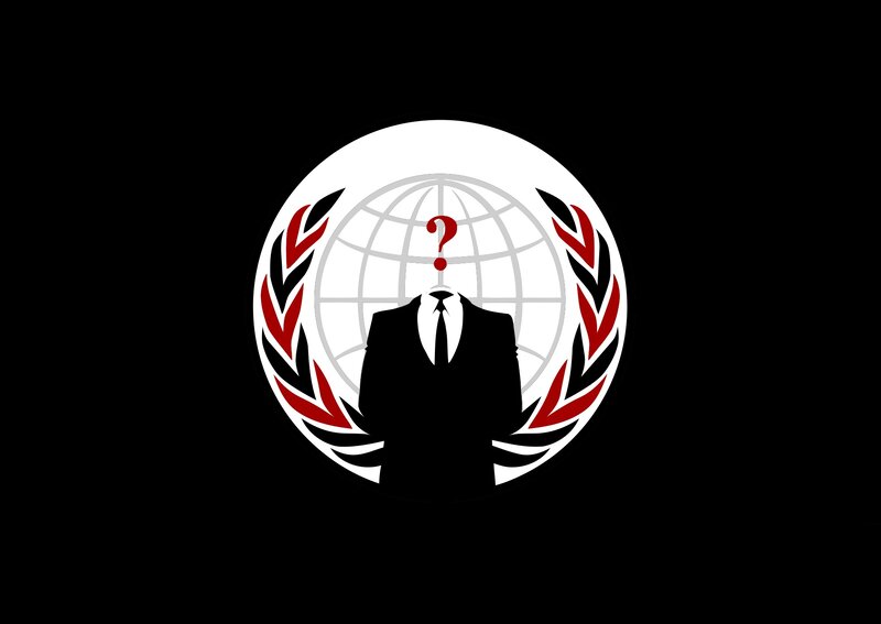 Anonymous symbol with globe