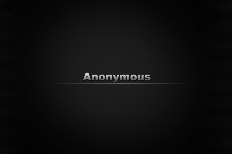 Anonymous text on dark background