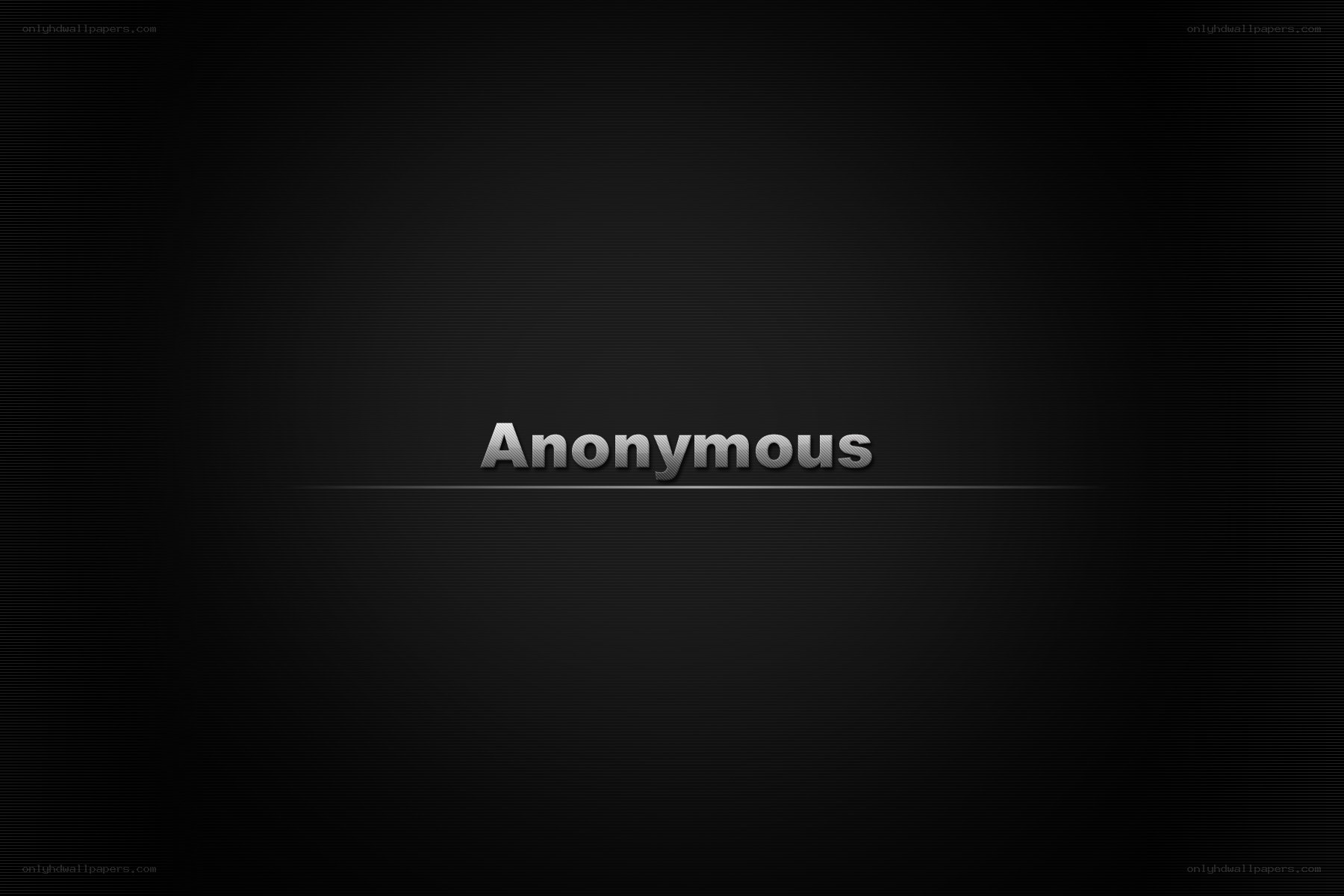 Anonymous text on dark background