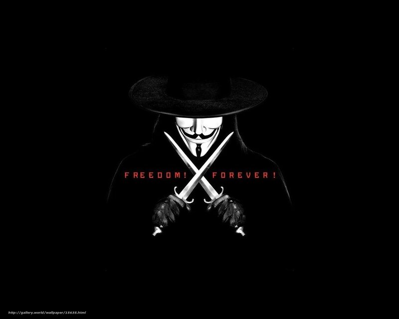 Anonymous with swords