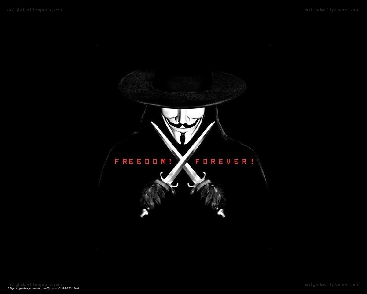 Anonymous with swords