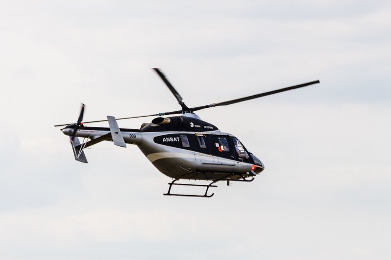 ANSAT helicopter in flight