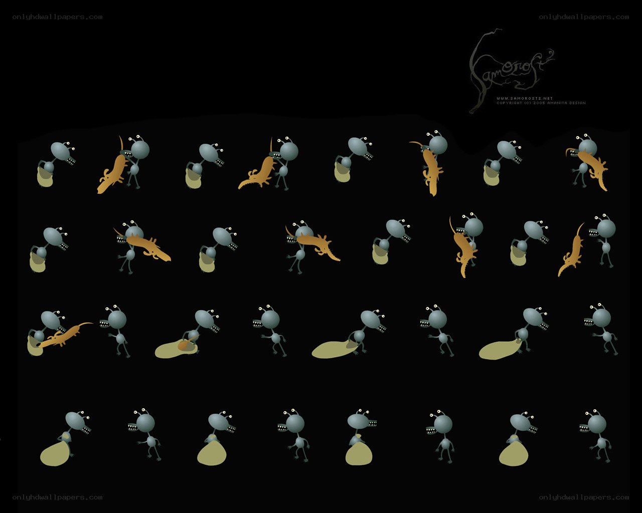 ant character animation spritesheet