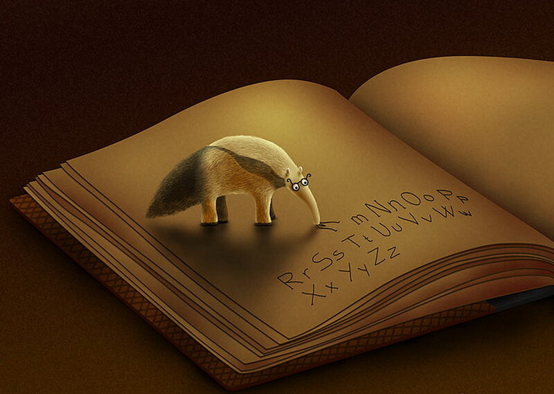 Ant-eating Mammal on Book