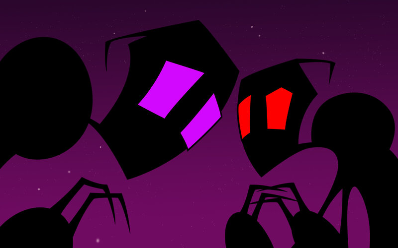 ant-like creatures in purple