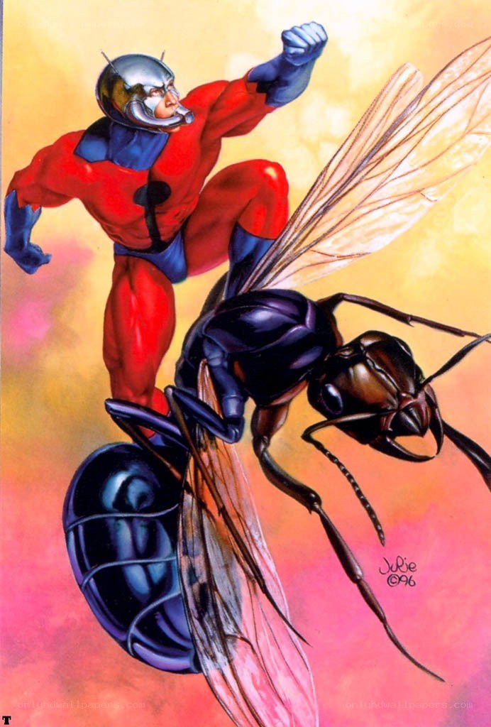 Ant-Man riding a giant ant