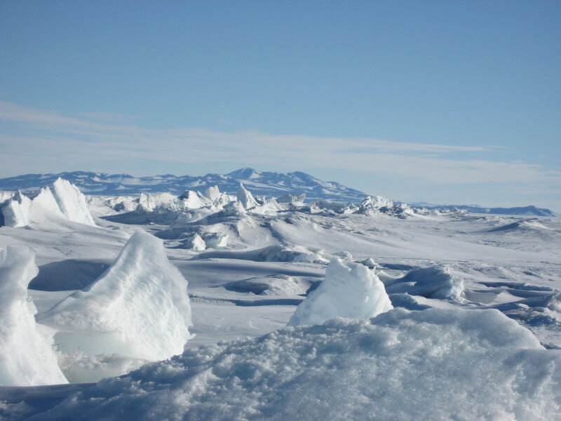 Antarctic ice landscape