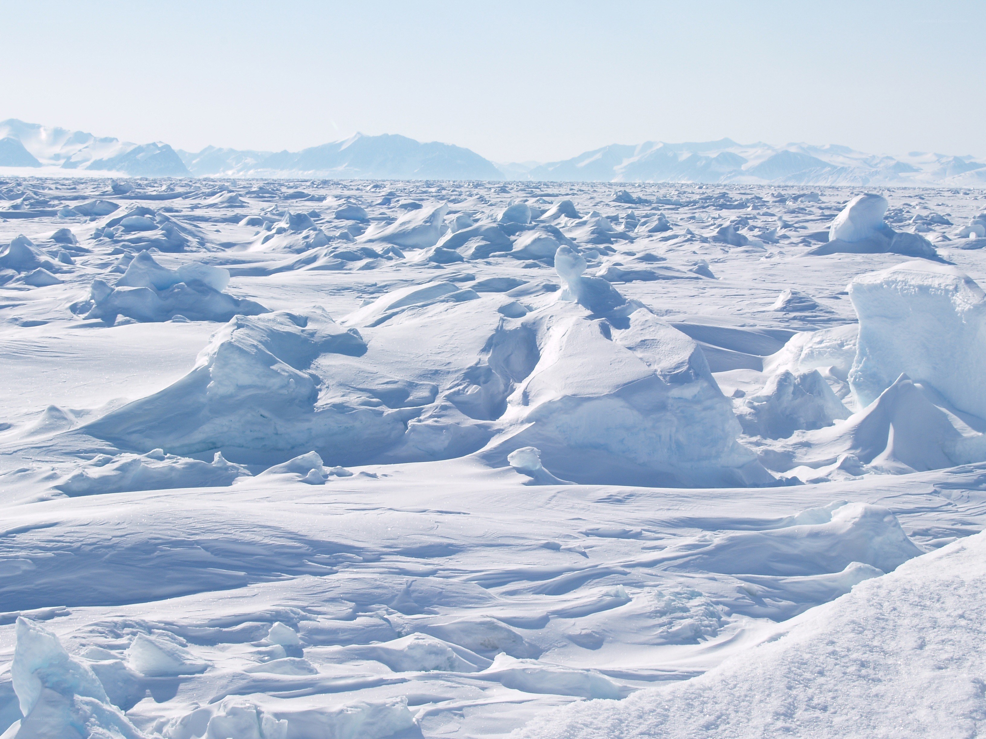 Antarctic ice landscape