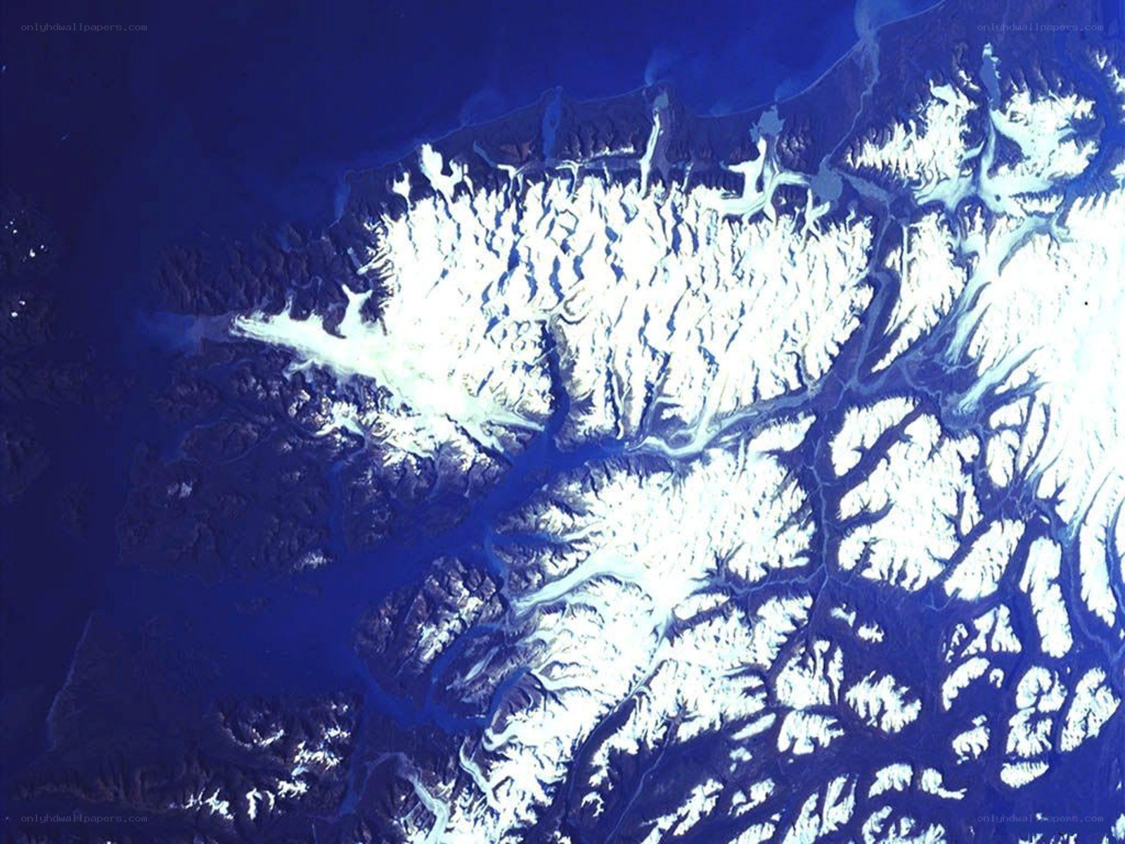 Antarctic ice sheet from space