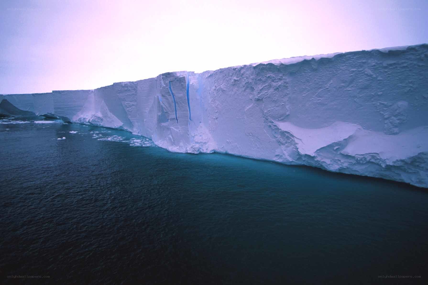 Antarctic ice shelf calving