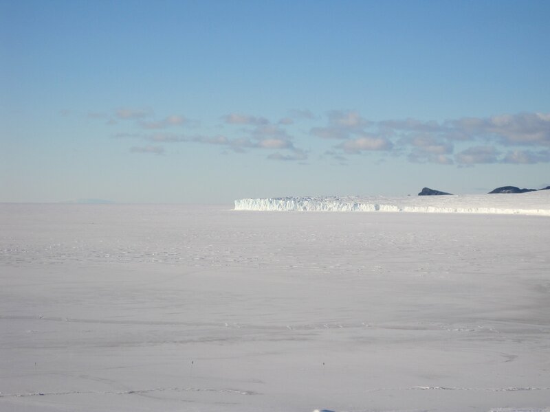 Antarctic ice shelf view