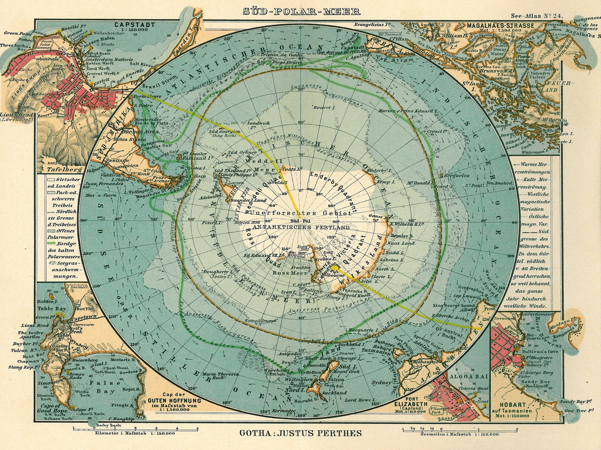 Antarctic map from 1924