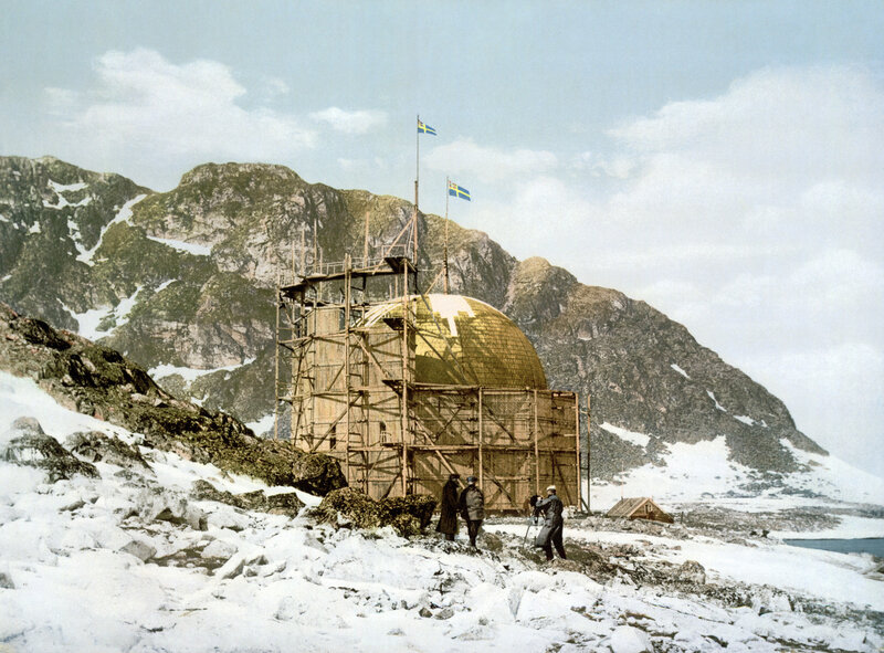 Antarctic research station under construction