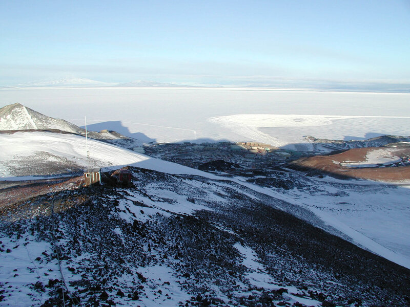 Antarctic research station view