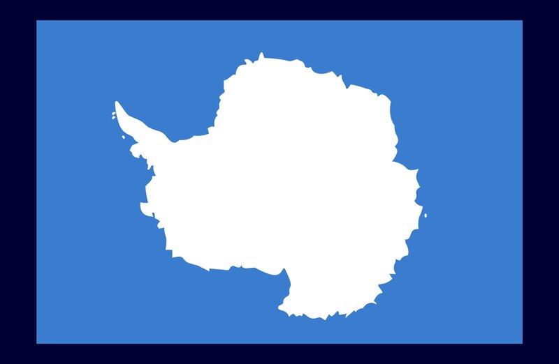 Antarctica map on blue background