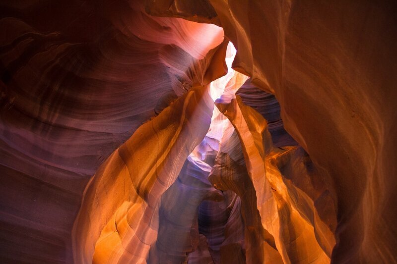 Antelope Canyon Interior — Orange, Dramatic, Photograph