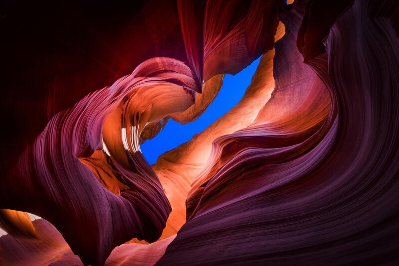 Antelope Canyon Interior — Red, Dramatic, Afternoon