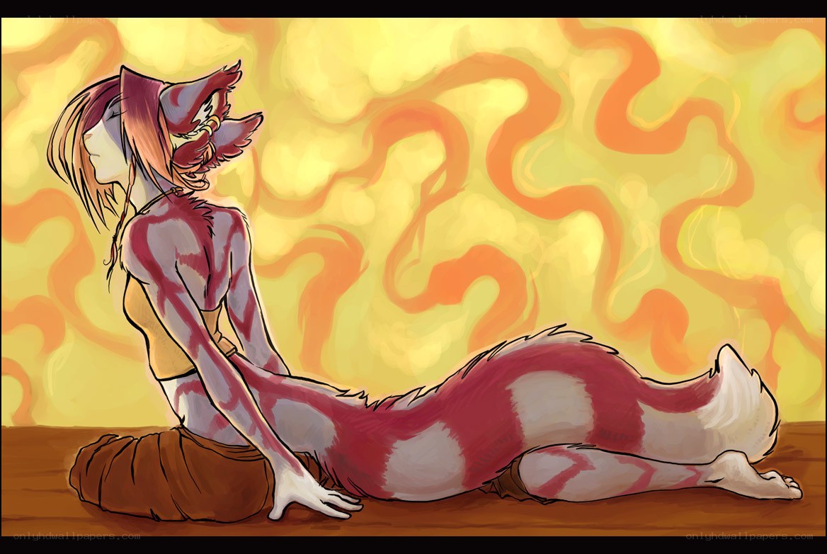 anthro character in sunset