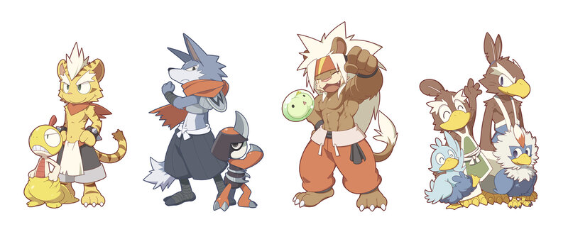 Anthropomorphic Animal Characters — Brown