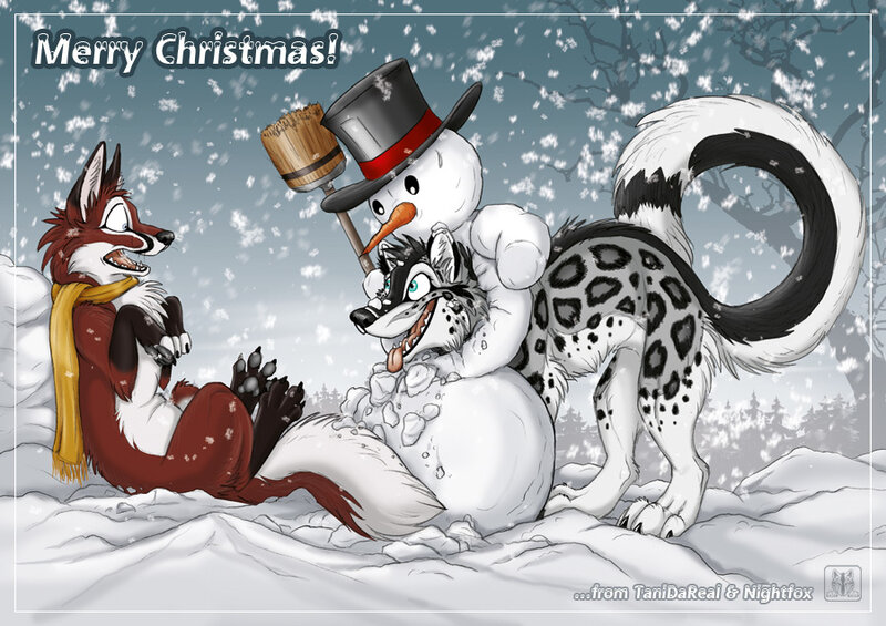 Anthropomorphic Animals in Snow