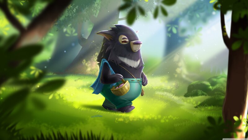 Anthropomorphic Bear in Forest