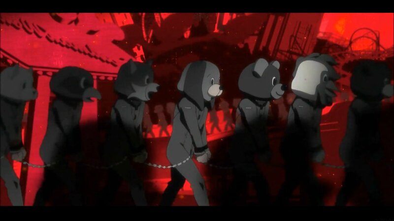 anthropomorphic bears in chains