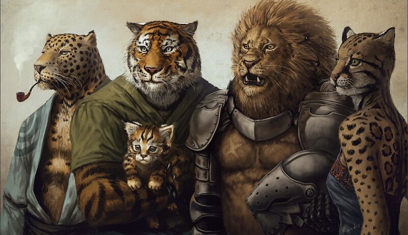 Anthropomorphic Big Cats