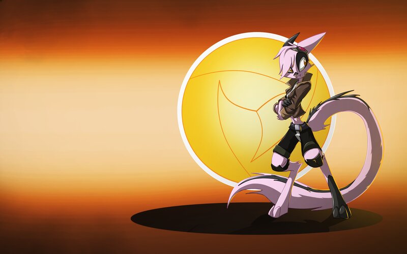 Anthropomorphic Cat Character — Orange